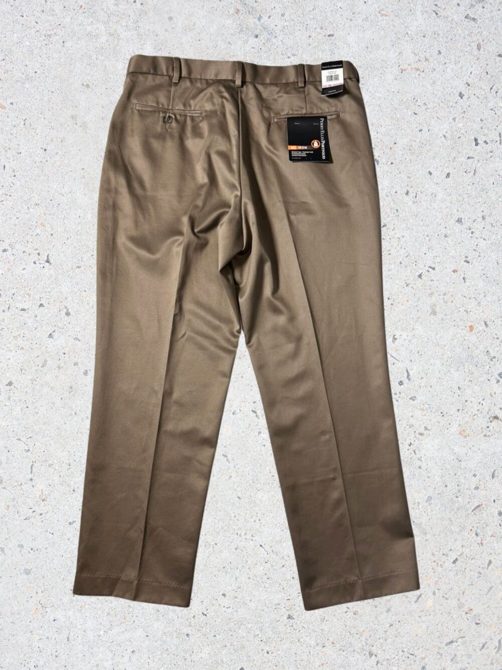 Perry Ellis Portfolio Men’s 38x30 Sandstone No-Iron Cotton Dress Pants NWT